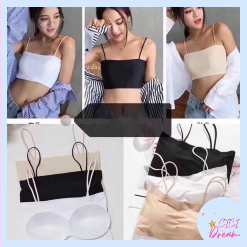 Áo 2 dây đúc su sợ bún siêu mát - áo Bra su đúc 2 dây sợi bún cực mát nhiều màu siêu xinh sang chảnh mát lạnh