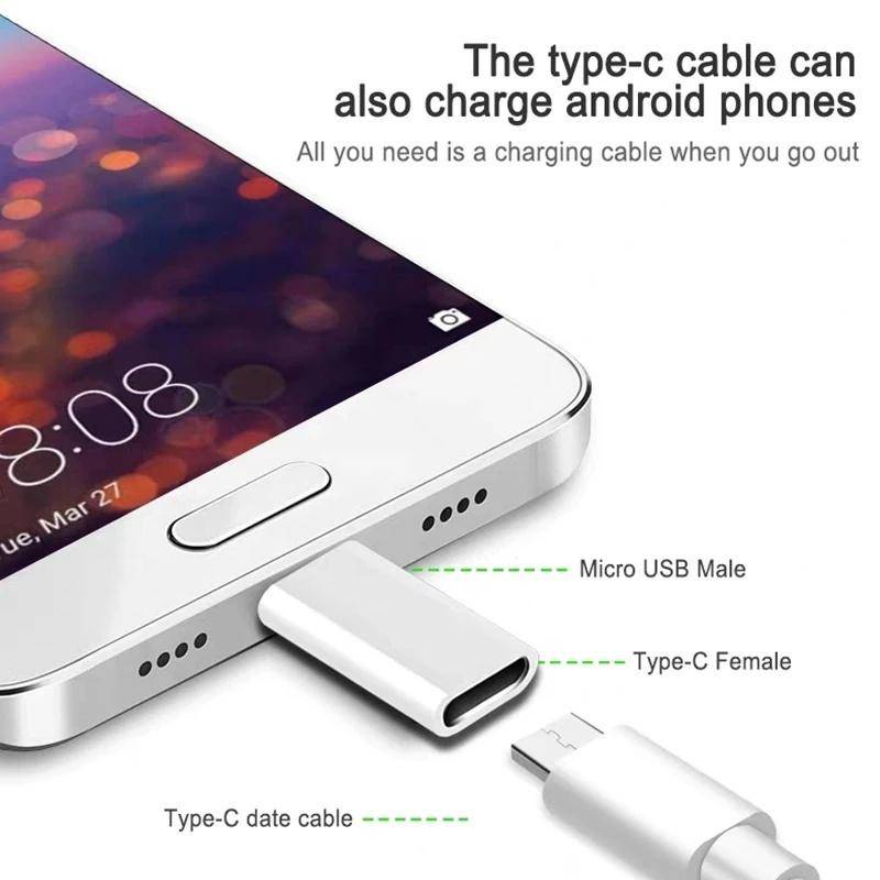 Bộ Chuyển Đổi Cáp Sạc / Truyền Dữ Liệu Từ type-c Sang micro usb Sang Cổng type c Sang micro 12 Kiểu abs Cho android