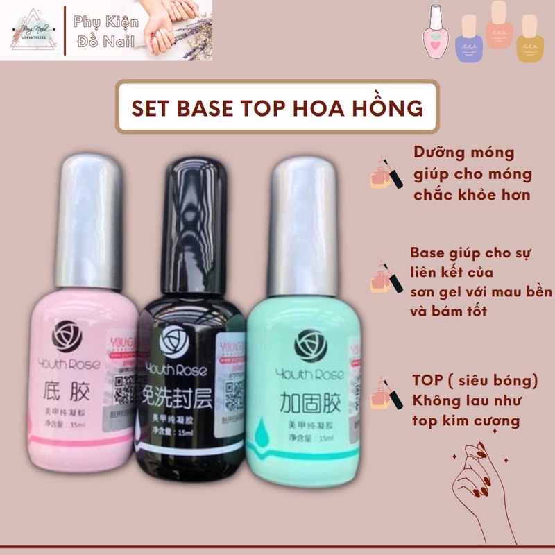 Base Top Hoa Hồng GOLD mẫu mới siêu bóng bền
