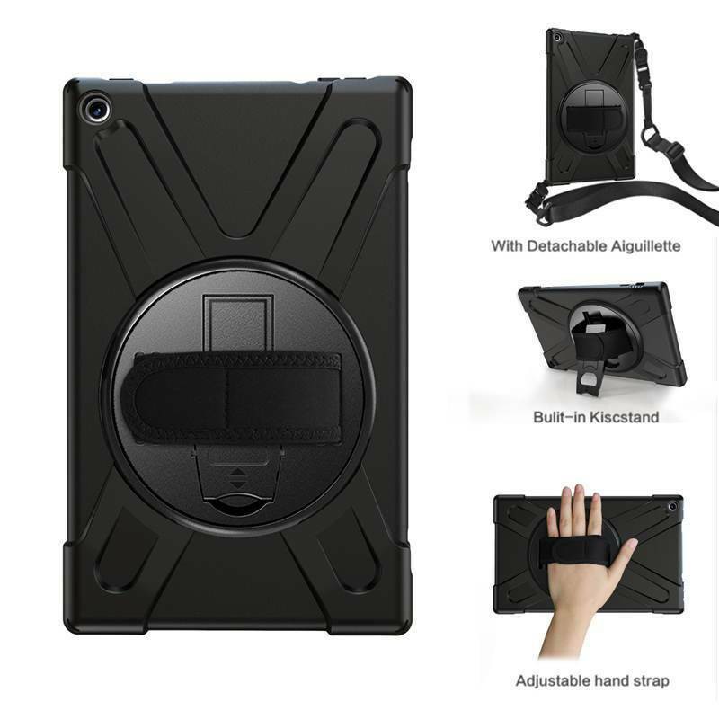 For Amazon Fire HD 10 2017/2018/2019 7th 8th 9th Rotate Shockproof Rugged Hard Stand Case Cover Handle