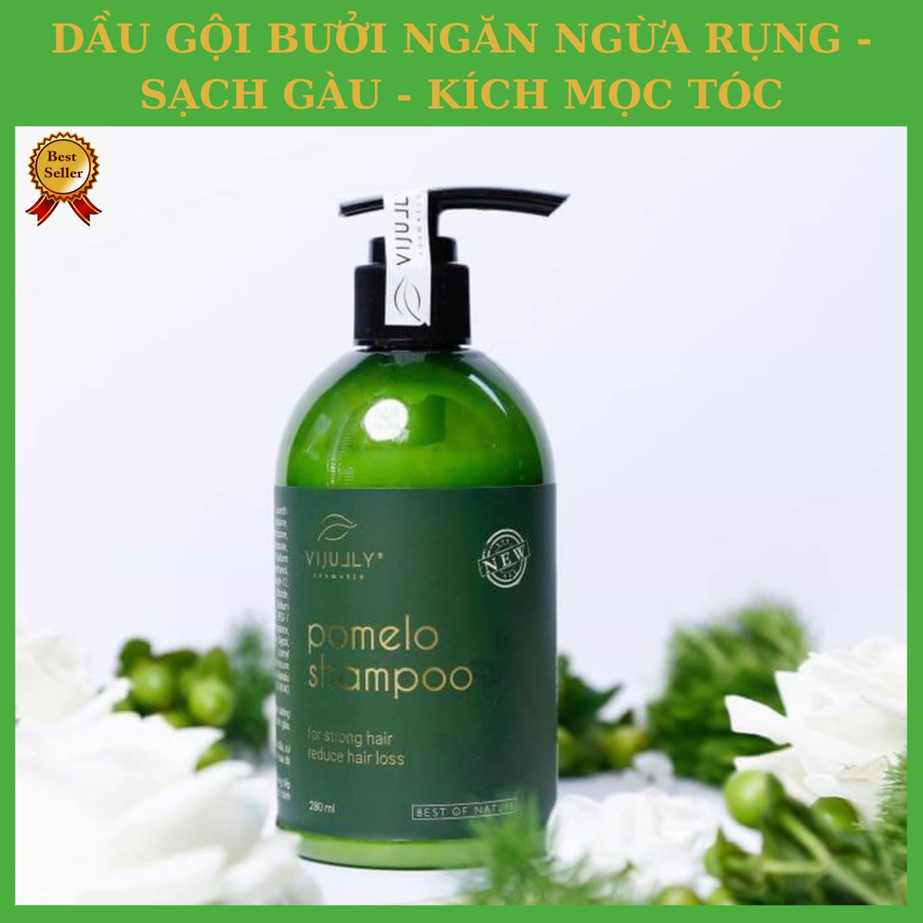 [100% GIẢM RỤNG] Dầu Gội Bưởi Thiên Nhiên Pomelo Shampoo giúp giảm rụng tóc mức độ nhiều, cải thiên mái tóc dài và dày