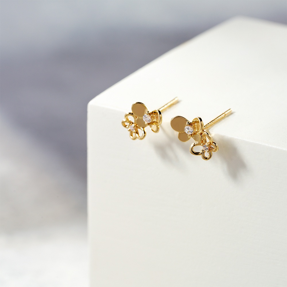 Bông Tai Nữ Vàng 14K BTAM68 Huy Thanh Jewelry