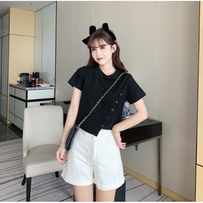 áo lửng xéo phối nút NHIỀU MÀU bigsize
