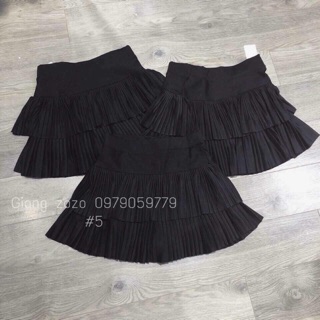 Chân váy umi xếp ly 2 tầng