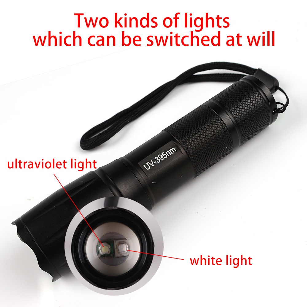Đèn Pin LED Hai Đầu Ánh Sáng Trắng Có Thể Thu Gọn Tiện Dụng Cho Hoạt Động Ngoài Trời