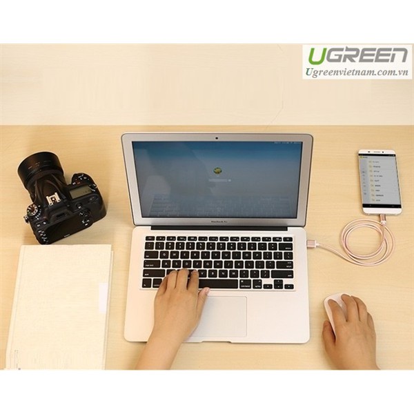 Cáp USB-C to USB 2.0 dài 2m chính hãng Ugreen 20862 cao cấp màu Gold