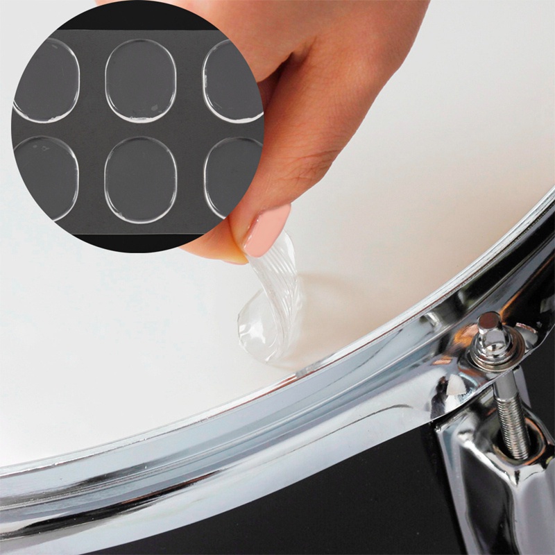 Bộ 6 Miếng Gel Trong Suốt Chống Sốc Chuyên Dụng Cho Trống Snare Tom