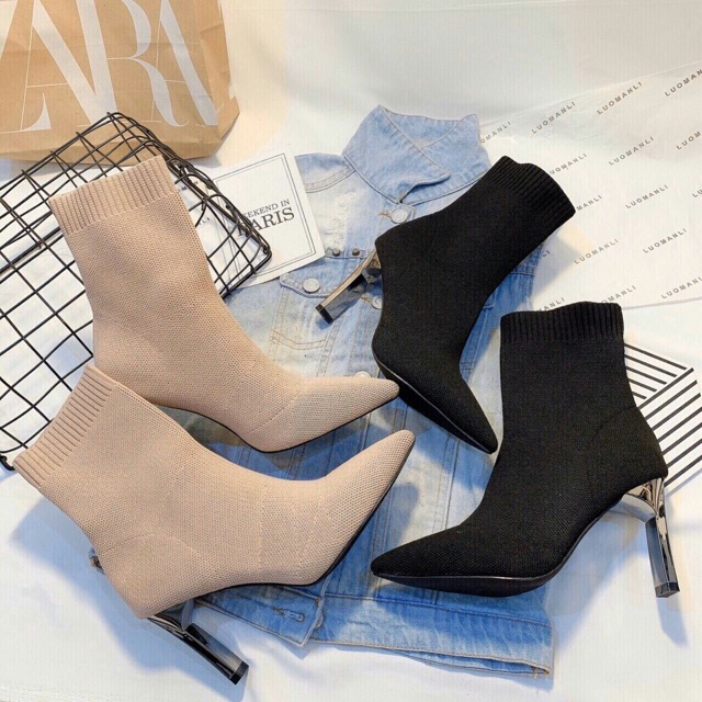 Boot gót vuông tráng gương | BigBuy360 - bigbuy360.vn