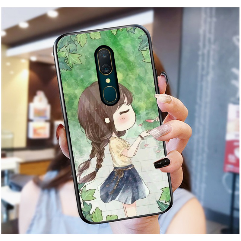 Ốp Lưng OPPO F11 mặt kính cường lực cao cấp