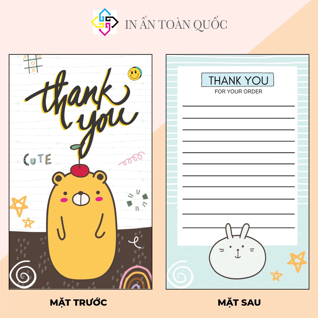 100 card cám ơn, card Thank you sáng tạo độc đáo trend cute (10 mẫu) dành riêng cho shop bán hàng