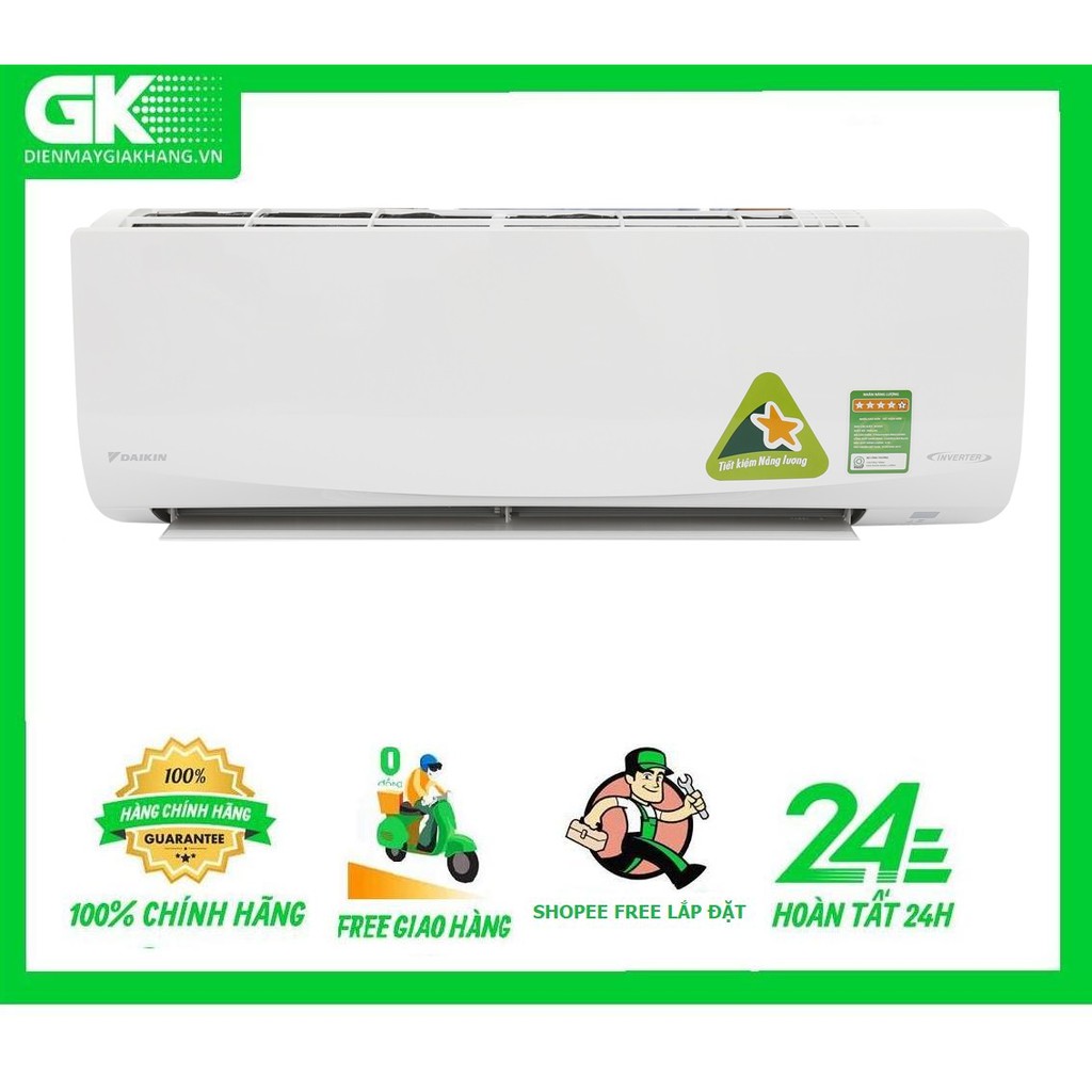 FTKA25VAVMV - MIỄN PHÍ CÔNG LẮP ĐẶT - Điều hòa Daikin FTKA25VAVMV Inverter 1 chiều 1HP - HCM