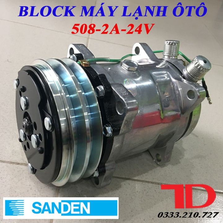 Block Lạnh Ô Tô 508 bản 2A 24V dây đồng và Bộ Đầu Block 508 bản 2A 24V