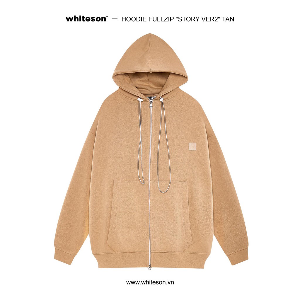 Áo Khoác HOODIE FULLZIP "STORY VER2" TAN