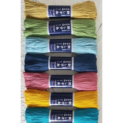 Chỉ Thêu SỢI BÔNG NHẬT BẢN Bó gồm 40 sợi Thêu tay trang trí, CHỈ CAO CẤP  Bách hóa Na na Handmade DIY Shop