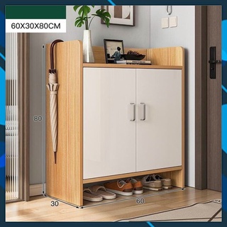 Tủ để giầy tủ giày gỗ cửa trắng 3 tầng decor đựng giày dép tiện ích