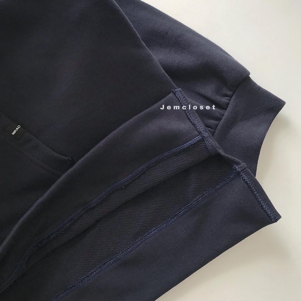 Áo Khoác Nỉ Khóa Zip JEMCLOSET Form Dáng Oversize Someday Kẻ Viền Túi Dài Tay Thiết Kế Basic Trẻ Trung-10114