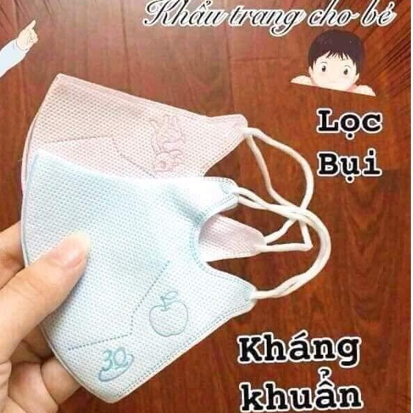 [SET 10 CHIẾC]Khẩu Trang Y Tế Trẻ Em 3D Lily,Dùng 1 lần Cho Bé Từ 3 Tháng Đến 5 Tuổi Màu Xanh/Hồng An Toàn Cho Bé