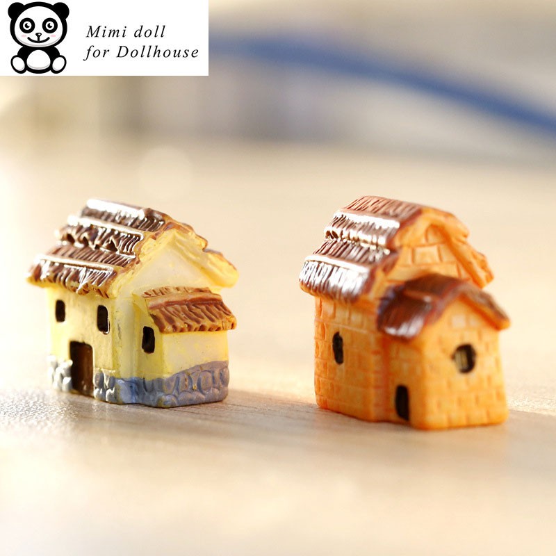 02 Ngôi nhà tranh trang trí tiểu cảnh cao 3cm Minidoll