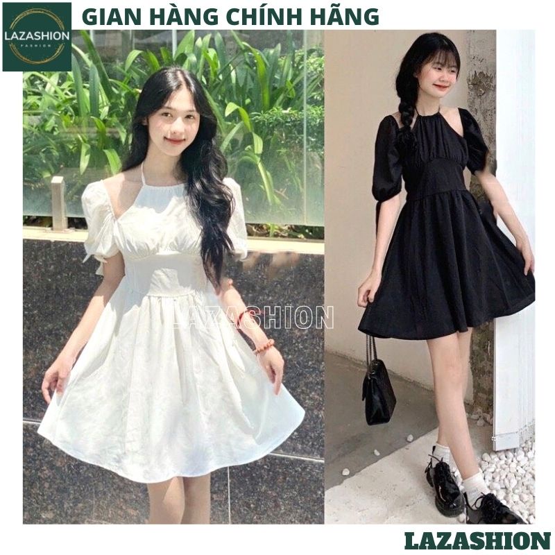 Đầm babydoll công chúa cổ yếm kiểu dáng ulzzang vintage tiểu thư bánh bèo dễ thương , váy dự tiệc -LAZASHION | WebRaoVat - webraovat.net.vn