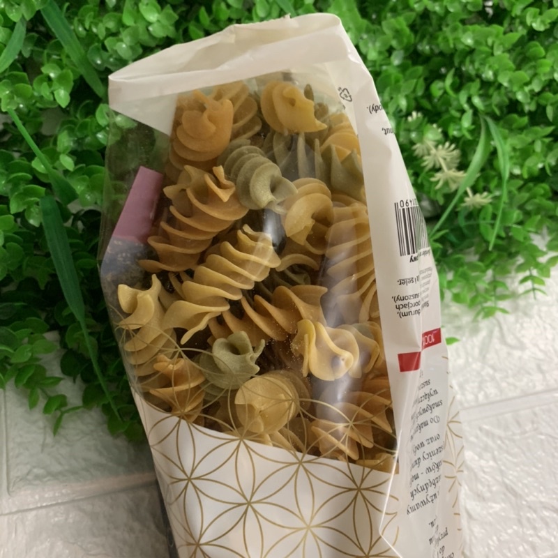 Mì nui xoắn rau củ 3 màu Bartolini 400g