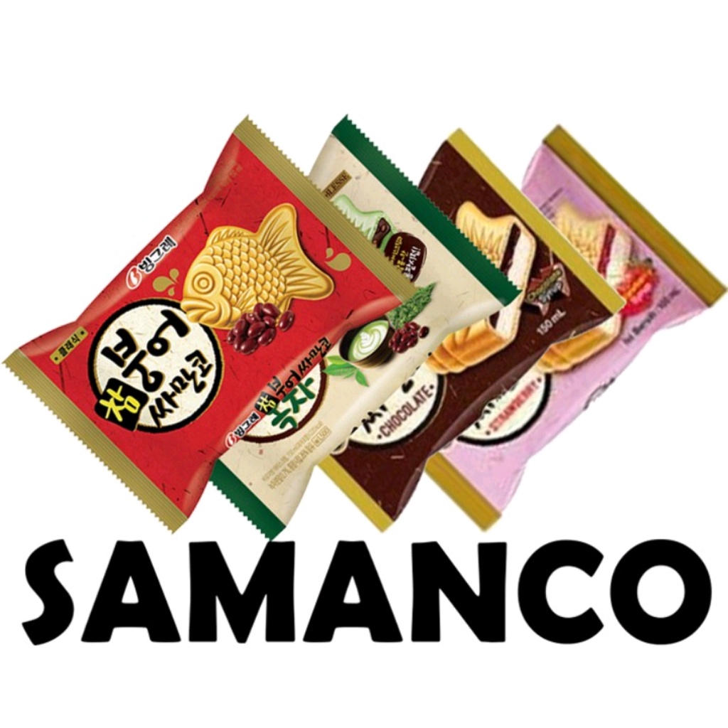Kem bánh cá Samanco Binggrea Hàn Quốc: Đậu đỏ, Dâu tây, Socola