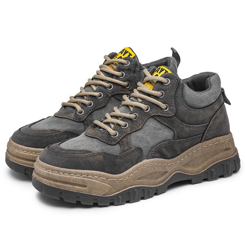 Giày sneaker nam, giày thể thao cổ cao Da lỳ chống xước phong cách cực ngầu | BigBuy360 - bigbuy360.vn