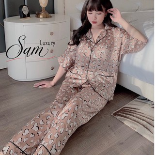 Đồ bộ nữ - Bộ mặc nhà Pijama lụa cao cấp Sam Luxury