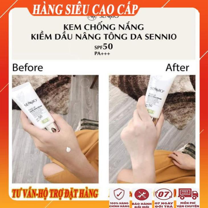 [FreeShip - HÀNG LOẠI A] Kem chống nắng kềm dầu nâng tông da sennio/Kem chống nắng tốt cao cấp đa năng hàn quốc