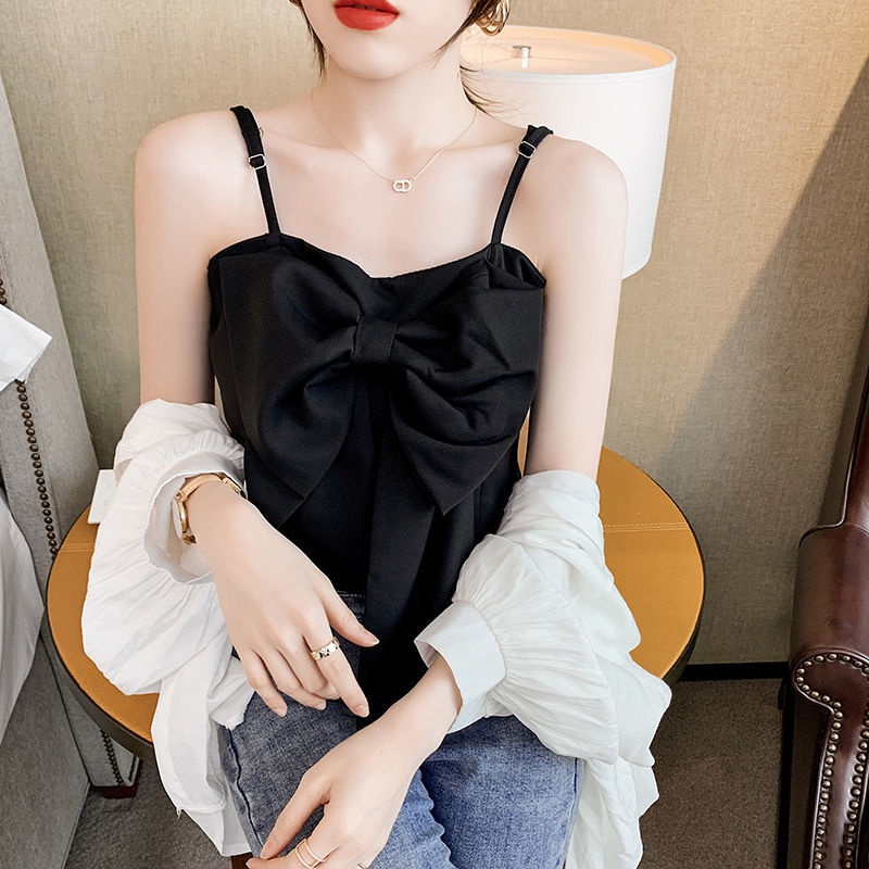 Áo Hai Dây Thắt Nơ Sau Lưng Phong Cách Chanel Thời Trang Xuân Hè Mới Bán Chạy