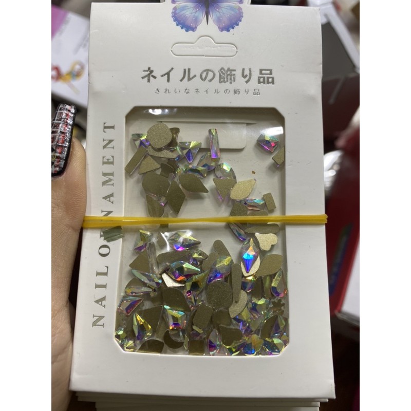 Set đá Hàn 100 viên chân bằng - mix kiểu trang trí móng Thiên Di Nail