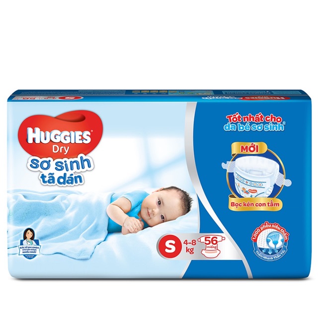 Tã dán sơ sinh Huggies S56