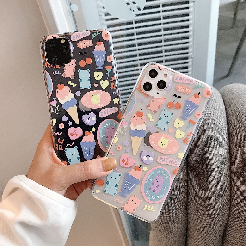 Ốp điện thoại silicone TPU mềm trong suốt họa tiết đáng yêu cho IPhone 11 11pro max XSmax XR 6 7 8 6Plus 8plus | BigBuy360 - bigbuy360.vn