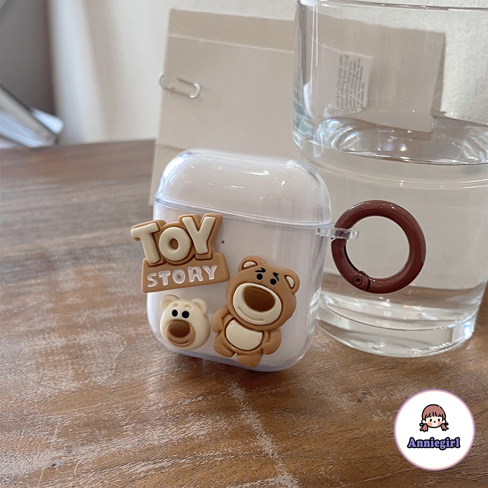 Vỏ Bảo Vệ Hộp Sạc Tai Nghe Airpods 1/2/3/pro Bluetooth Không Dây Mềm Hình Chú Gấu Nâu 3D Dễ Thương