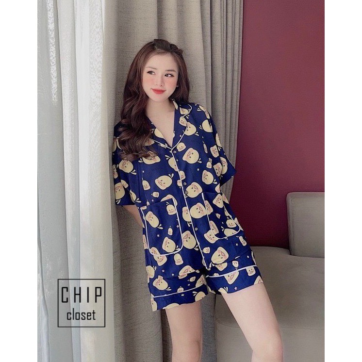 Bộ Ngủ Pijama Hoạt Hình 💖 Bộ Mặc Nhà Ngắn Tay Siêu Xinh Ulzzang Cute Hot Hit - KT001 | BigBuy360 - bigbuy360.vn