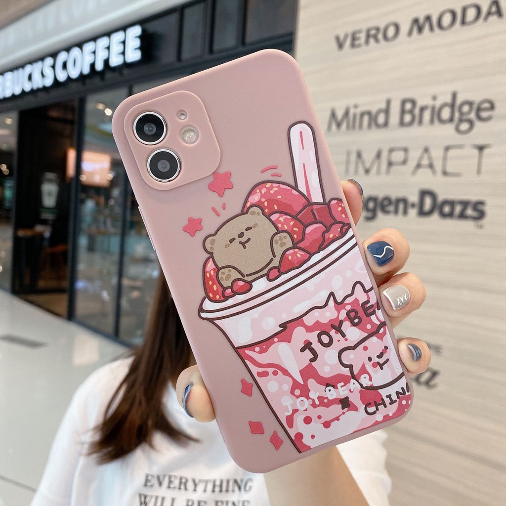 Ốp lưng ip cặp in hình gấu trà sữa dễ thương 6s/6plus/6splus/7plus/8plus/x/xs/xs max/11/11promax/12pro/12promax/13/13pro