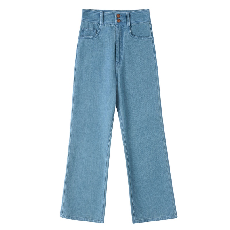 Quần jean dài IELGY ống loe lưng cao phong cách Pháp cổ điển thời trang cho nữ