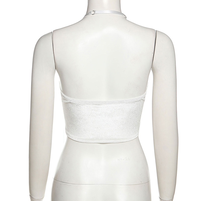 Áo Crop Top Hai Dây Cổ Chữ V Gợi Cảm Cho Nữ