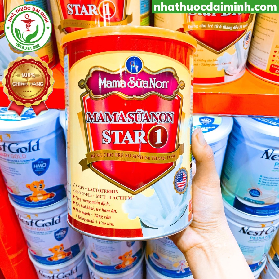 Sữa Bột Mama Sữa Non Star 1 - Sữa Non Dùng Cho Trẻ Sơ Sinh 0-6 Tháng Tuổi