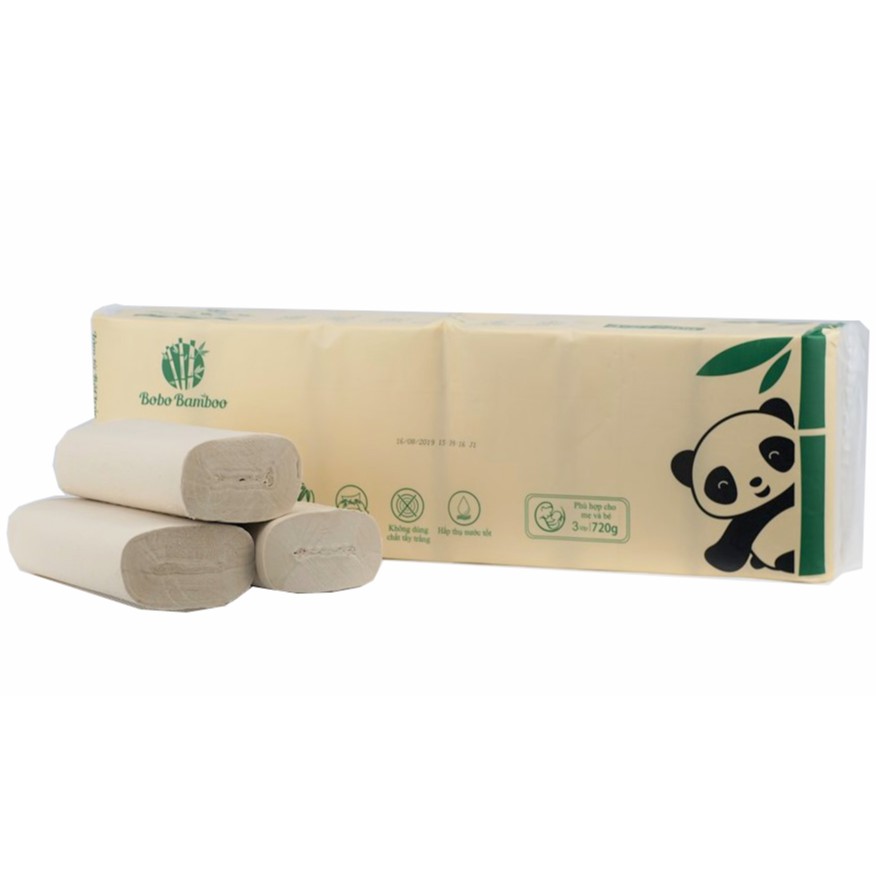 Thùng 72 Cuộn Khăn Giấy Bobo Bamboo