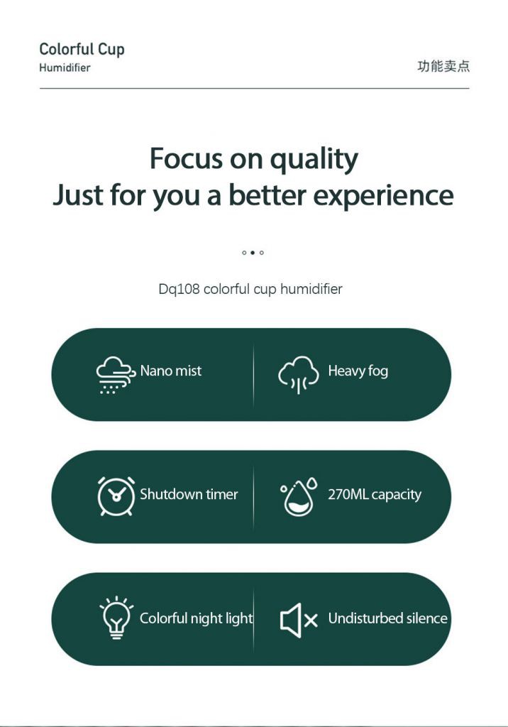 Máy Khuếch Tán Tinh Dầu Sóng Siêu Âm 270ml