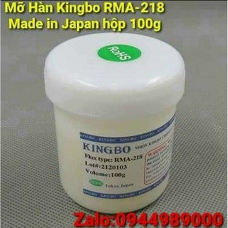 Mỡ Hàn Kingbo RMA-218 Made in Japan hộp 100g