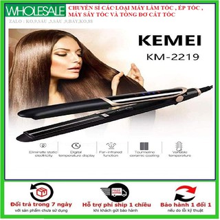 Máy uốn tóc kemei KM2219 cho mái tóc đẹp kiểu dáng mới - chưc năng uốn cụp - ép - uốn phồng - làm xoăn - tự động - mini