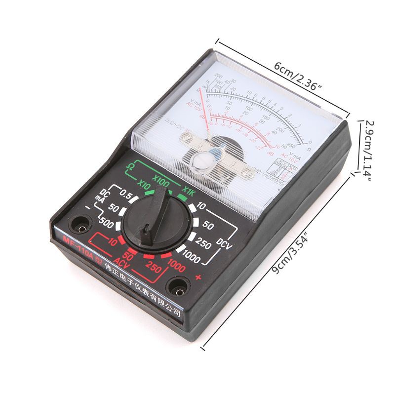 Đồng hồ vạn năng DC / AC 1000V với màn hình hiển thị 250mA kèm bộ phụ kiện