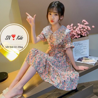 Váy hoa cổ ren đại cồ