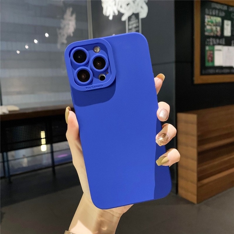 Ốp lưng Camera Pro trơn cho điện thoại Samsung  Galaxy A03 / A12 / A52 5G / A52S 5G đa màu sắc