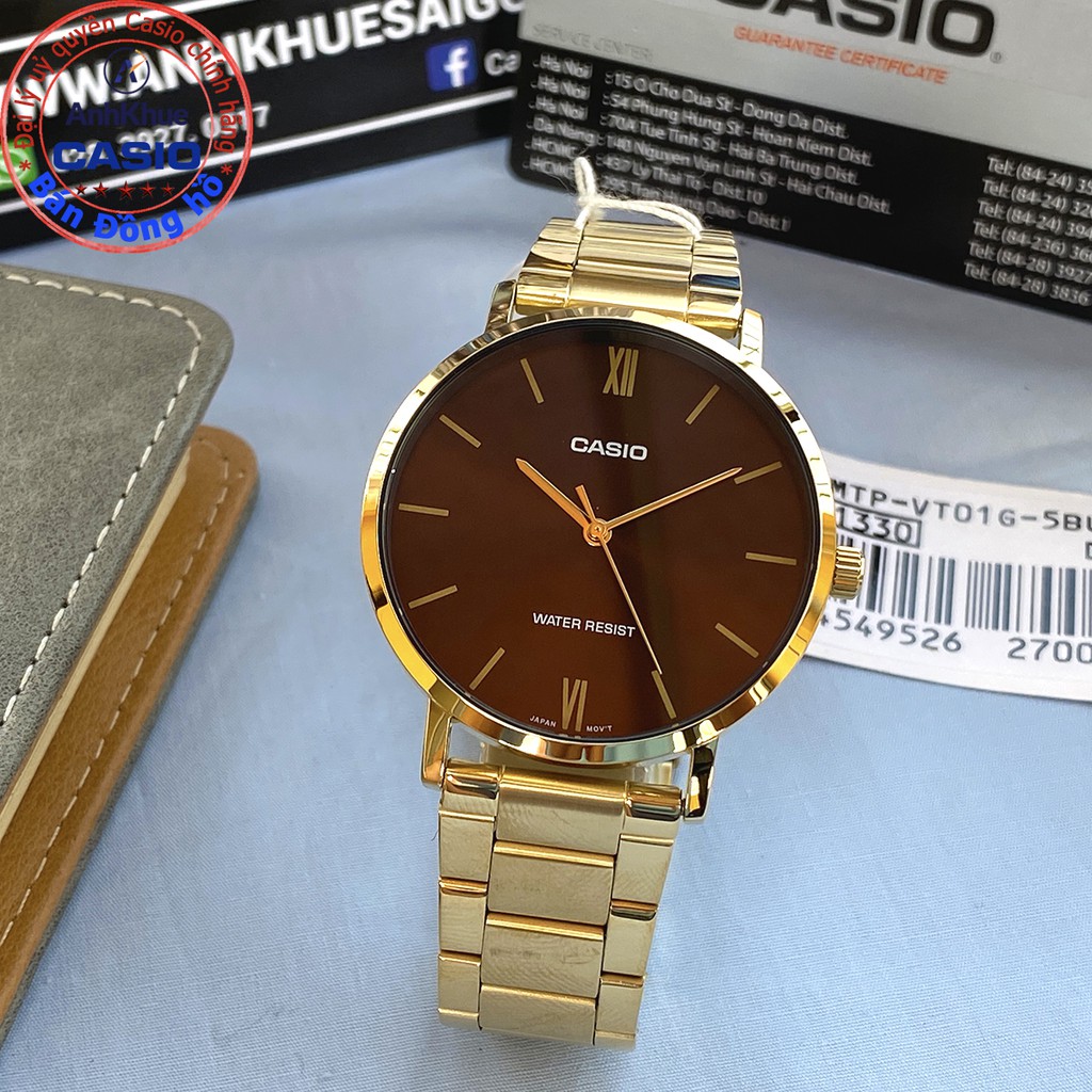 Đồng hồ nam Casio MTP-VT01 MTP-VT01D MTP-VT01G MTP-VT01SG bảo hành 1 năm chính hãng | BigBuy360 - bigbuy360.vn