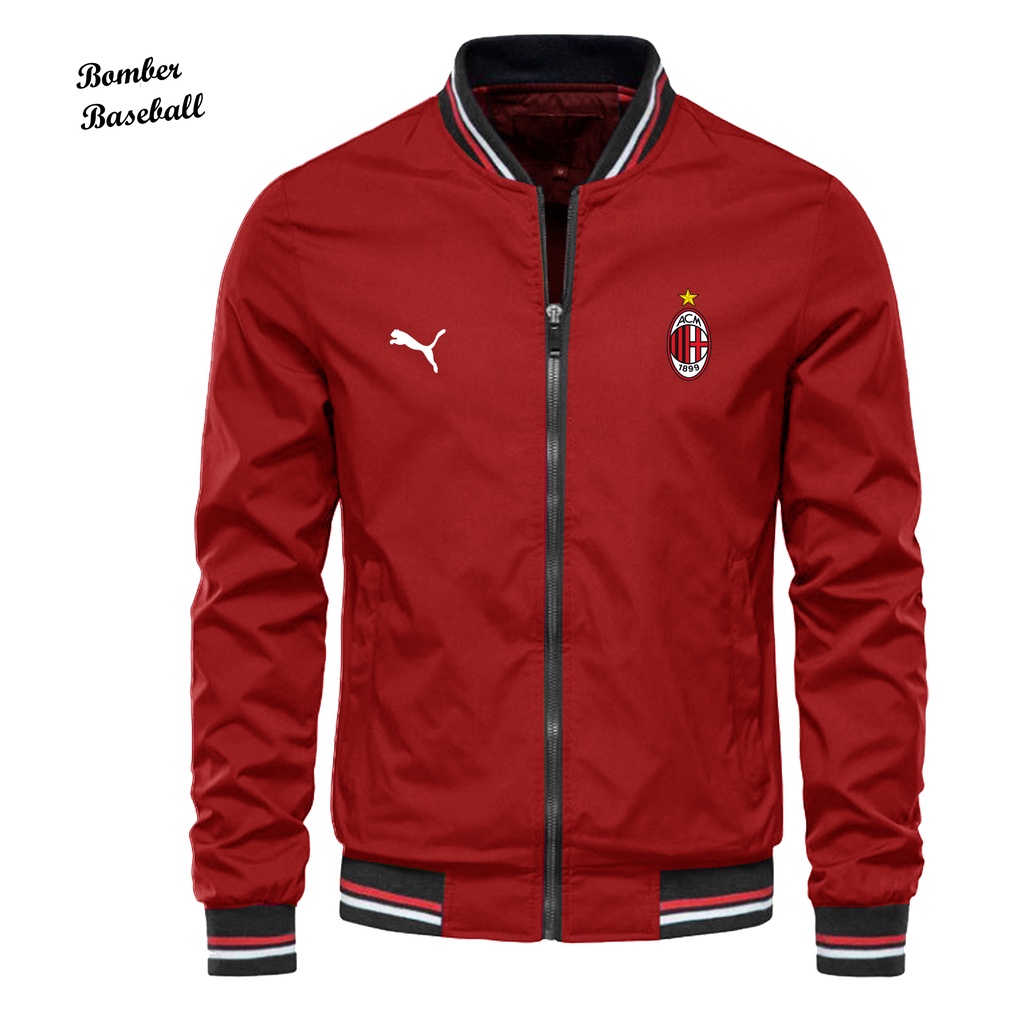 Áo Khoác Bóng Chày Chính Hãng Ac Milan Varsity Dành Cho Nam