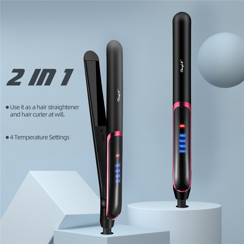 Máy duỗi tóc CKEYIN HS449 thiết kế 2 trong 1 màn hình LCD