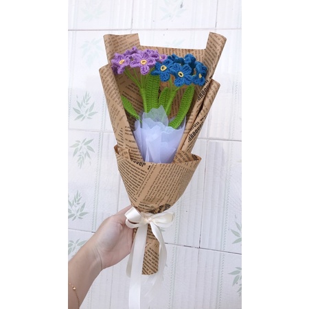 Bó hoa len handmade-12 con giáp-Mẫu lớn