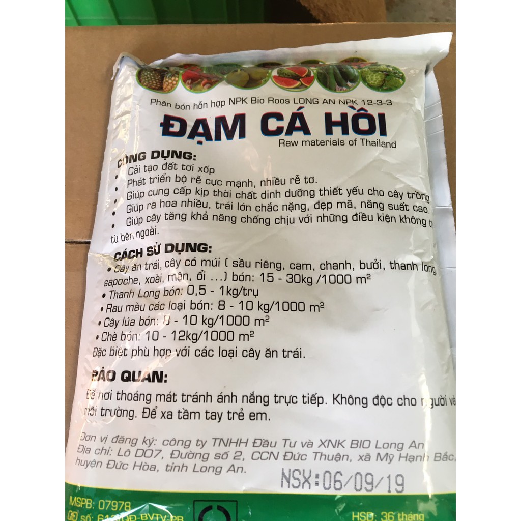 Phân bón ĐẠM CÁ HỒI túi 1kg